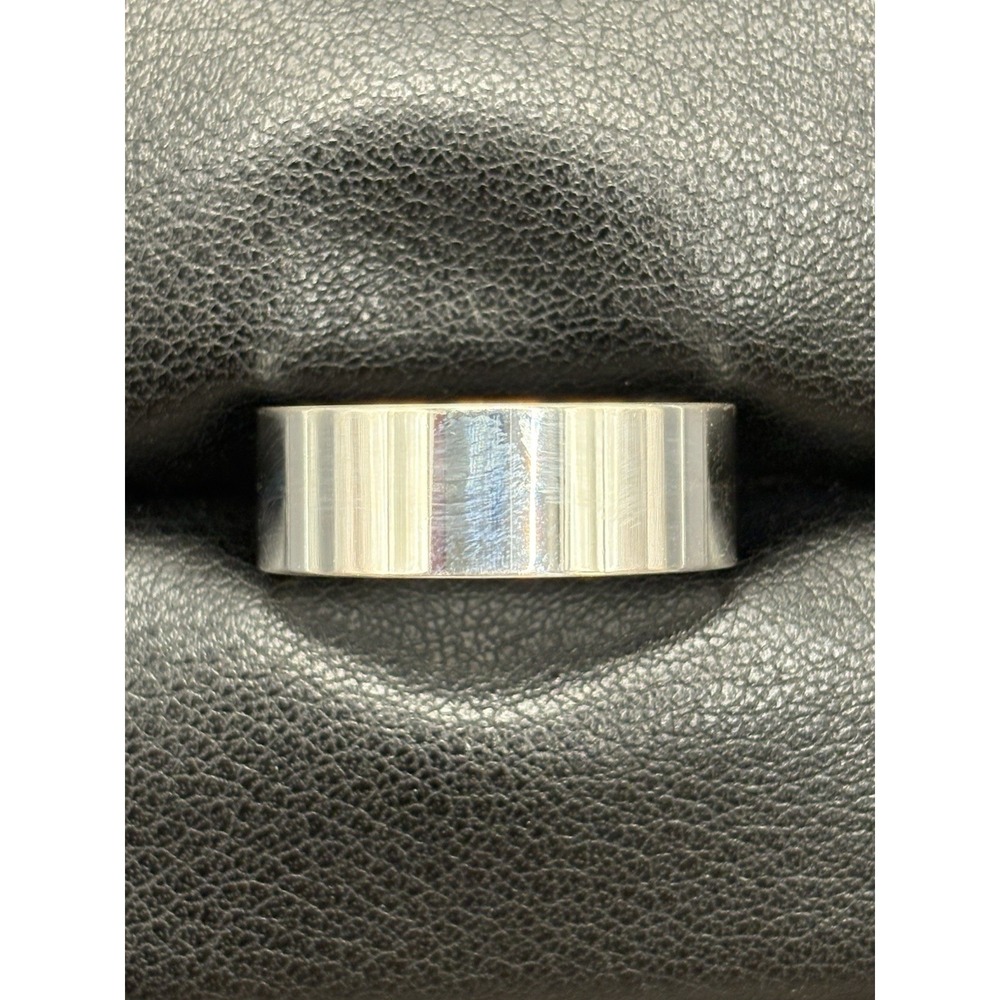 New Condition Sterling Silver 8MM Cigar Band Ring Size 12 6.4 Grams F9